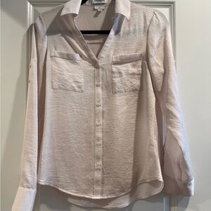 Express Pale Blush Button-Front Shirt